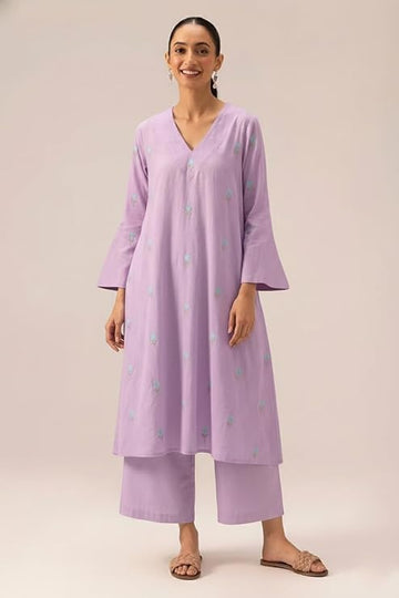 Purple Kurti plazzo set