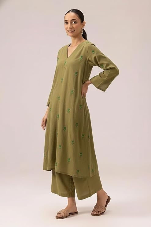 Mehendi Kurti plazzo set