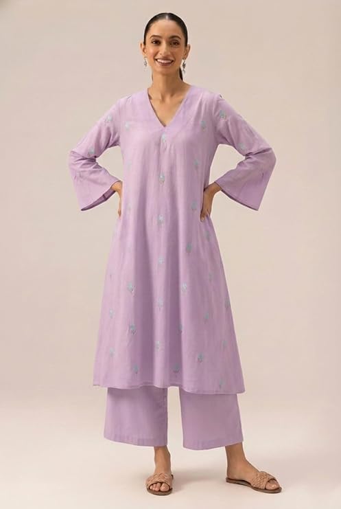 Purple Kurti plazzo set