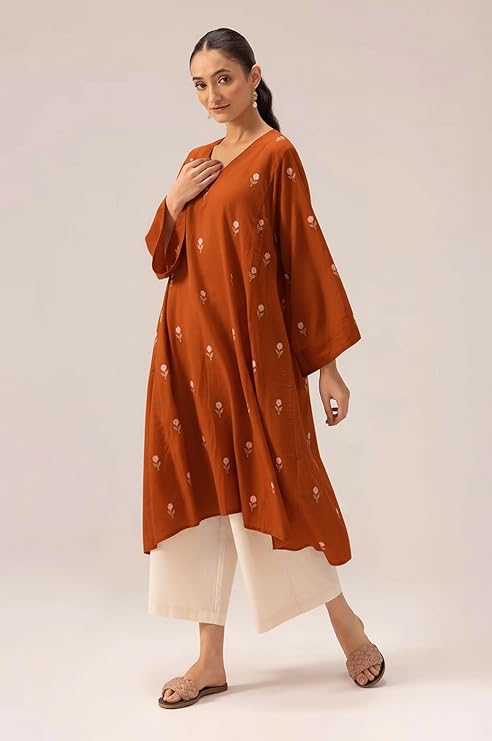 Rust Kurti plazzo set