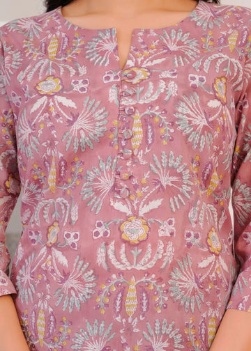 Mauve Sprinkles Cotton Top