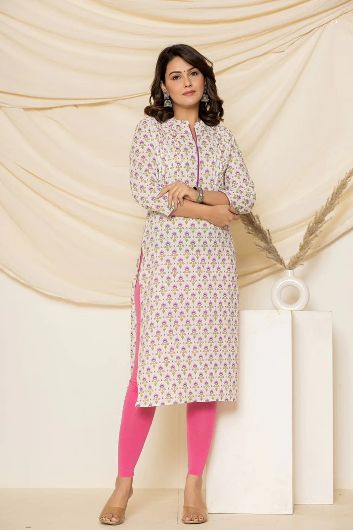Purple Bud Cotton Kurti