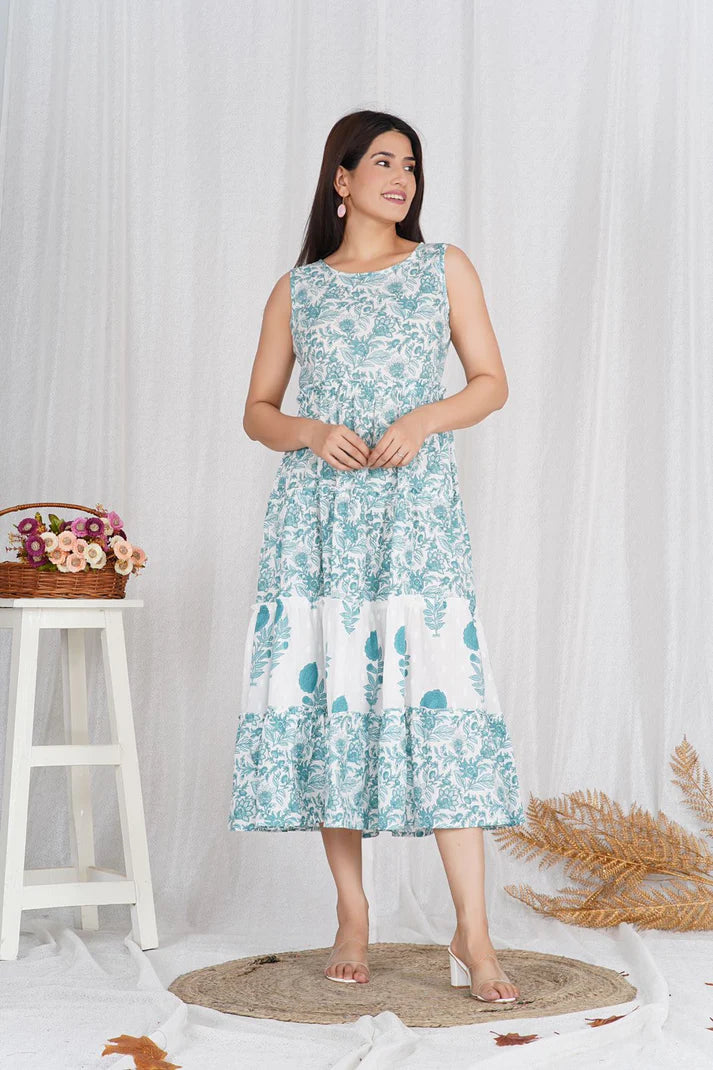 Teal Petal Garden Dress