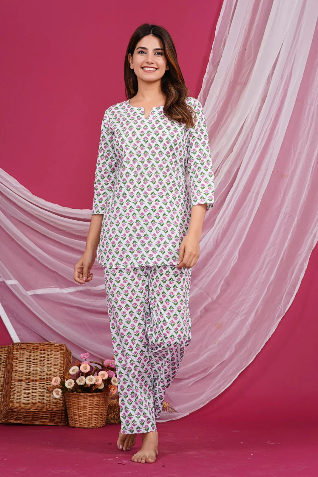 Purple Bud Night Wear Set
