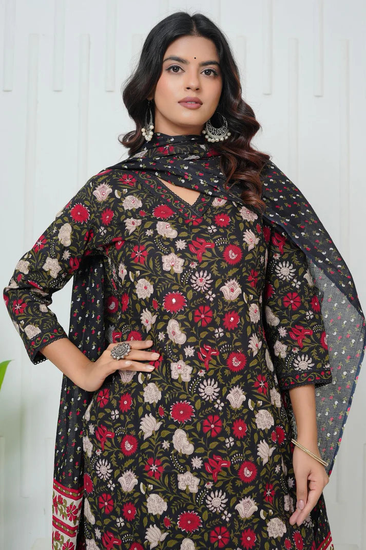Crimson Gulbahar Farsi Salwar Cotton Suit