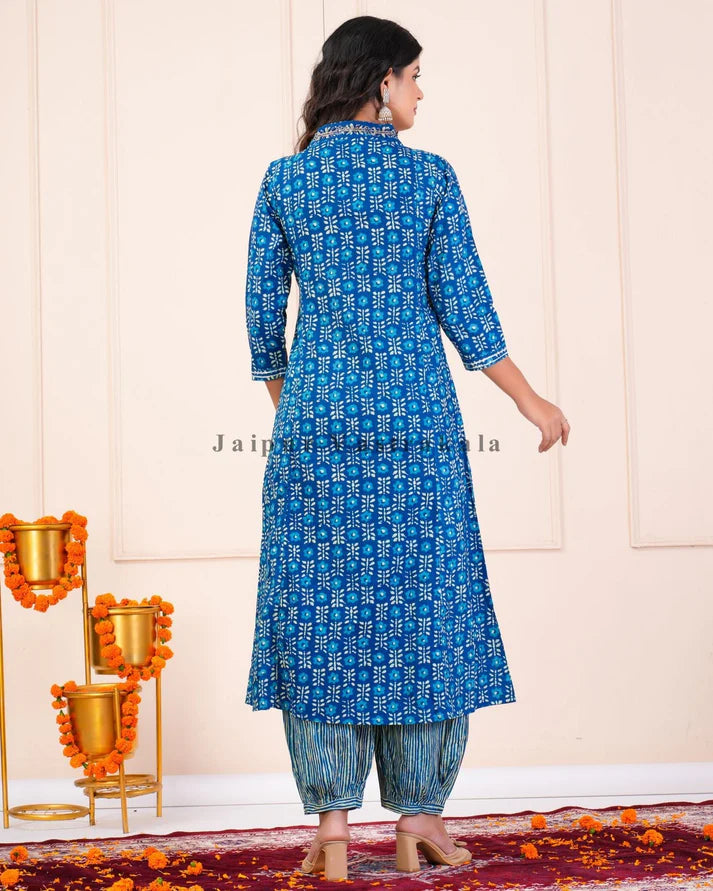 Indigo Passion Cotton Dupatta Set