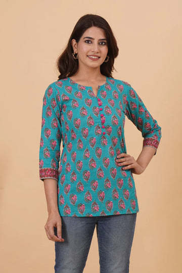 Floral Finesse Bloom Cotton Top